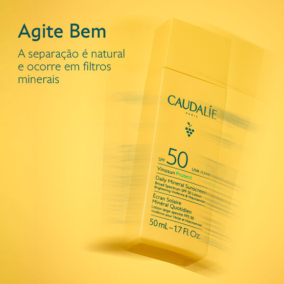 Protetor Solar Mineral Iluminador Caudalie Vinosun FPS 50